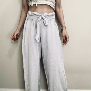 New Beach lounge linen wide pants flowy